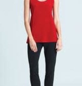 Clara Sunwoo Red Mid-Length Scoop Neck Tank