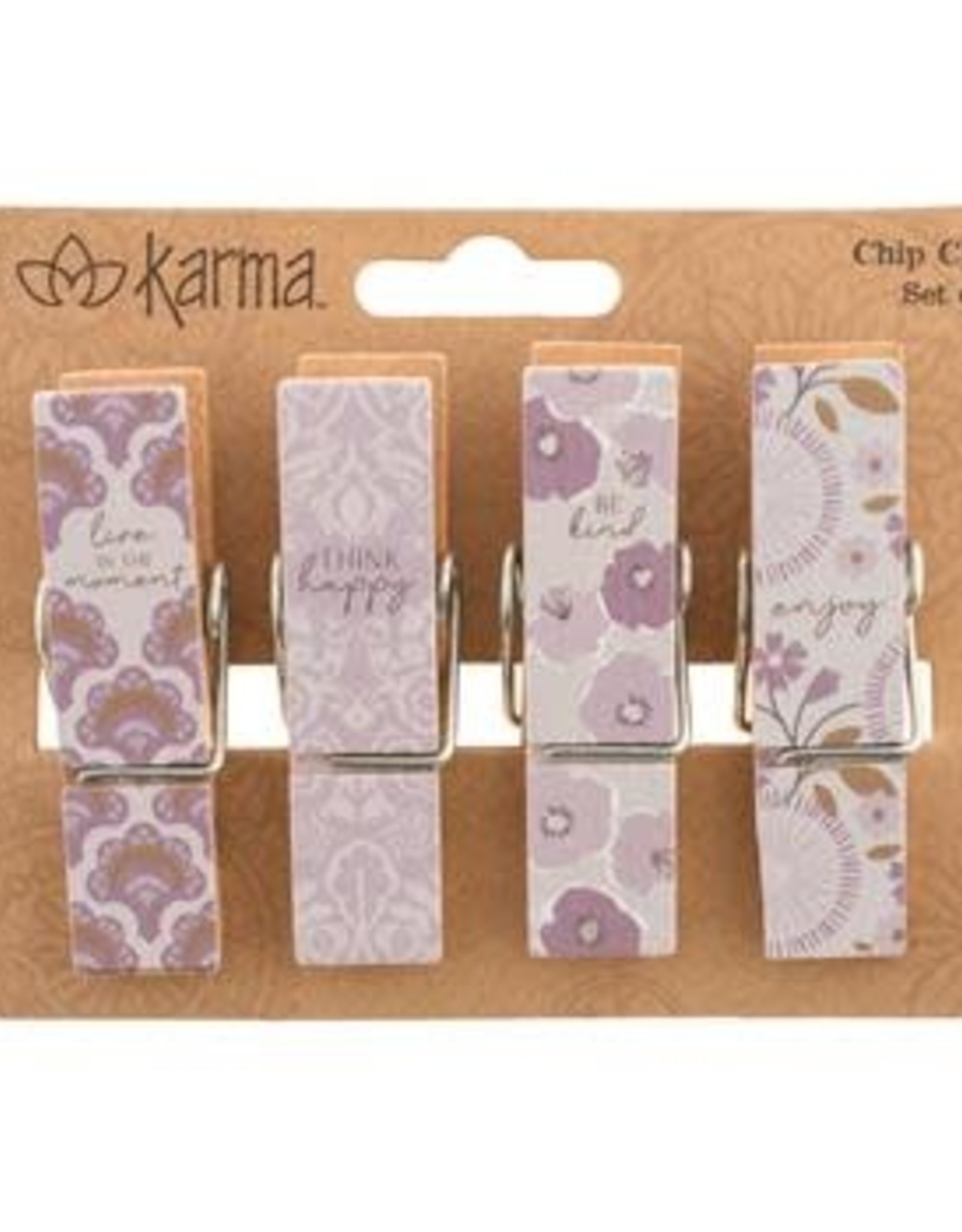 - Lavender Patterns Chip Clips