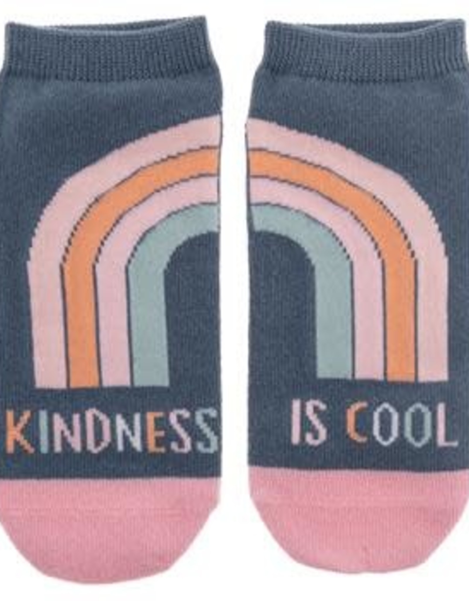 Navy Rainbow Kindness Is Cool Ankle Socks