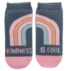 Navy Rainbow Kindness Is Cool Ankle Socks