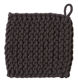 Black Pot/Pan Holder Hand Crocheted Artisan Made