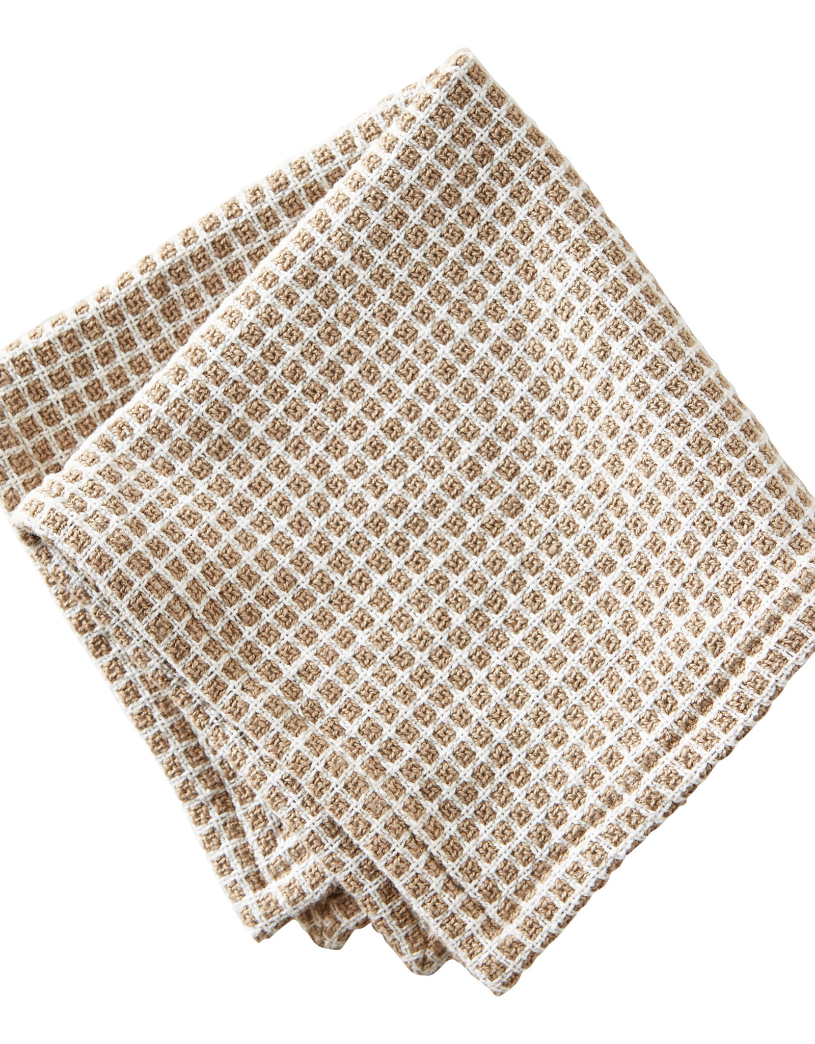 Natural Textured Check Dishcloth Set of 2