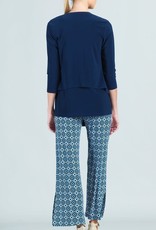 Clara Sunwoo Clara Sun Woo CA21 Navy Soft Knit Tie Front Cardigan