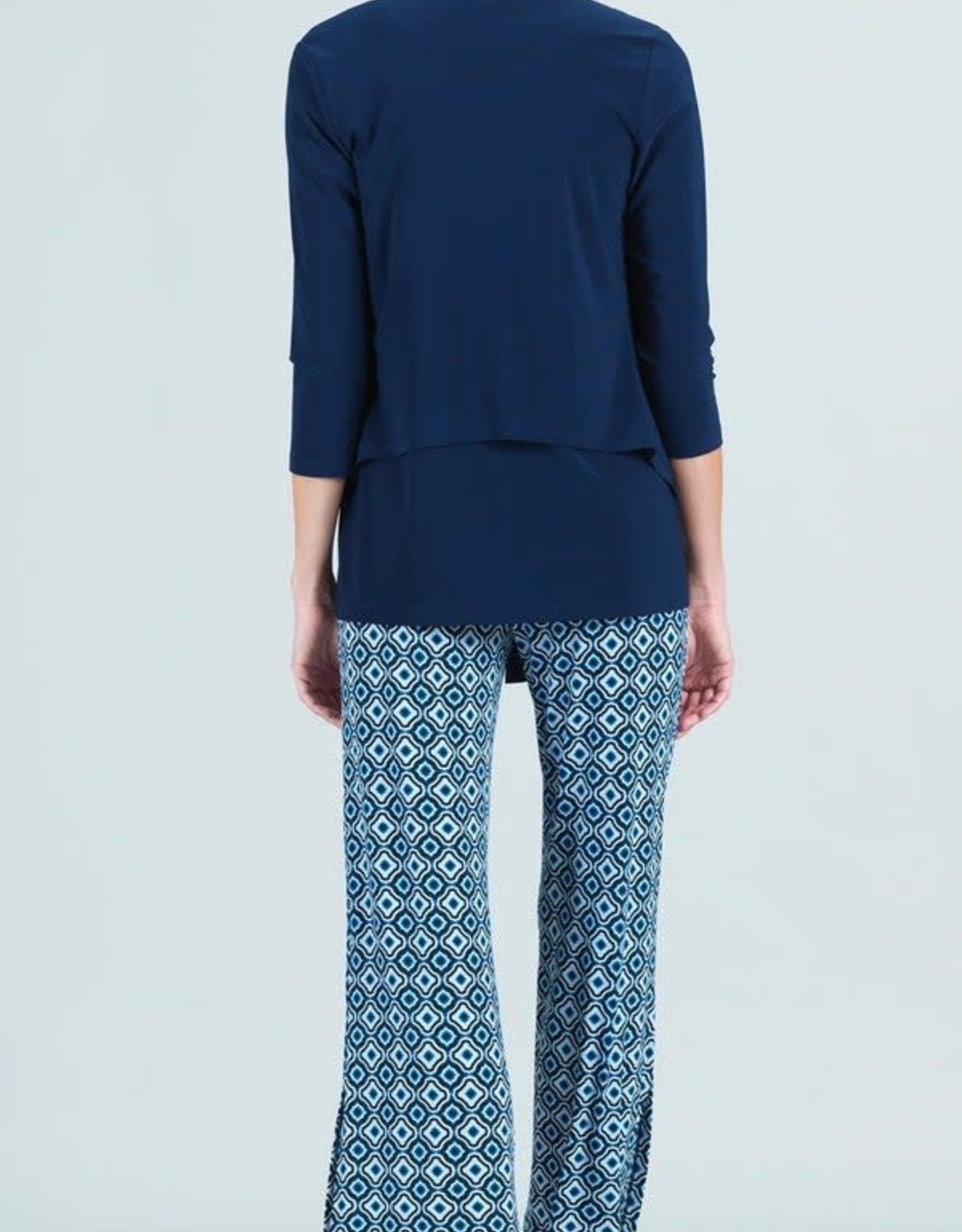 Clara Sunwoo Clara Sun Woo CA21 Navy Soft Knit Tie Front Cardigan