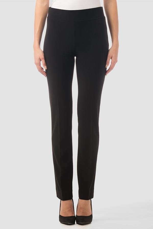 Black Pull-On Pant w/Back Slit - Evelie Blu Boutique