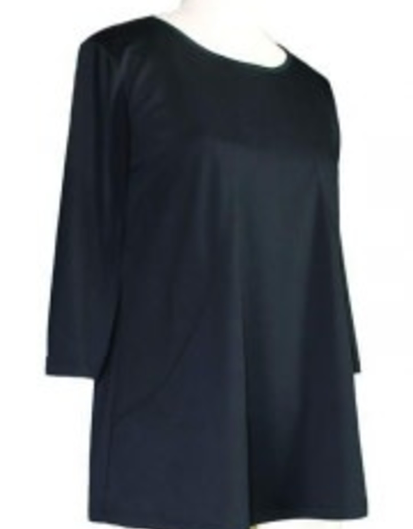 - Black 3/4 Sleeve Top w/Seam Detail & Pockets