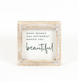 'Makes You Beautiful' Wood Box Sign