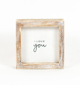 'I Love You' Wood Box Sign