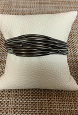 Gun Metal Magnetic Stretch Spring Wire Bracelet