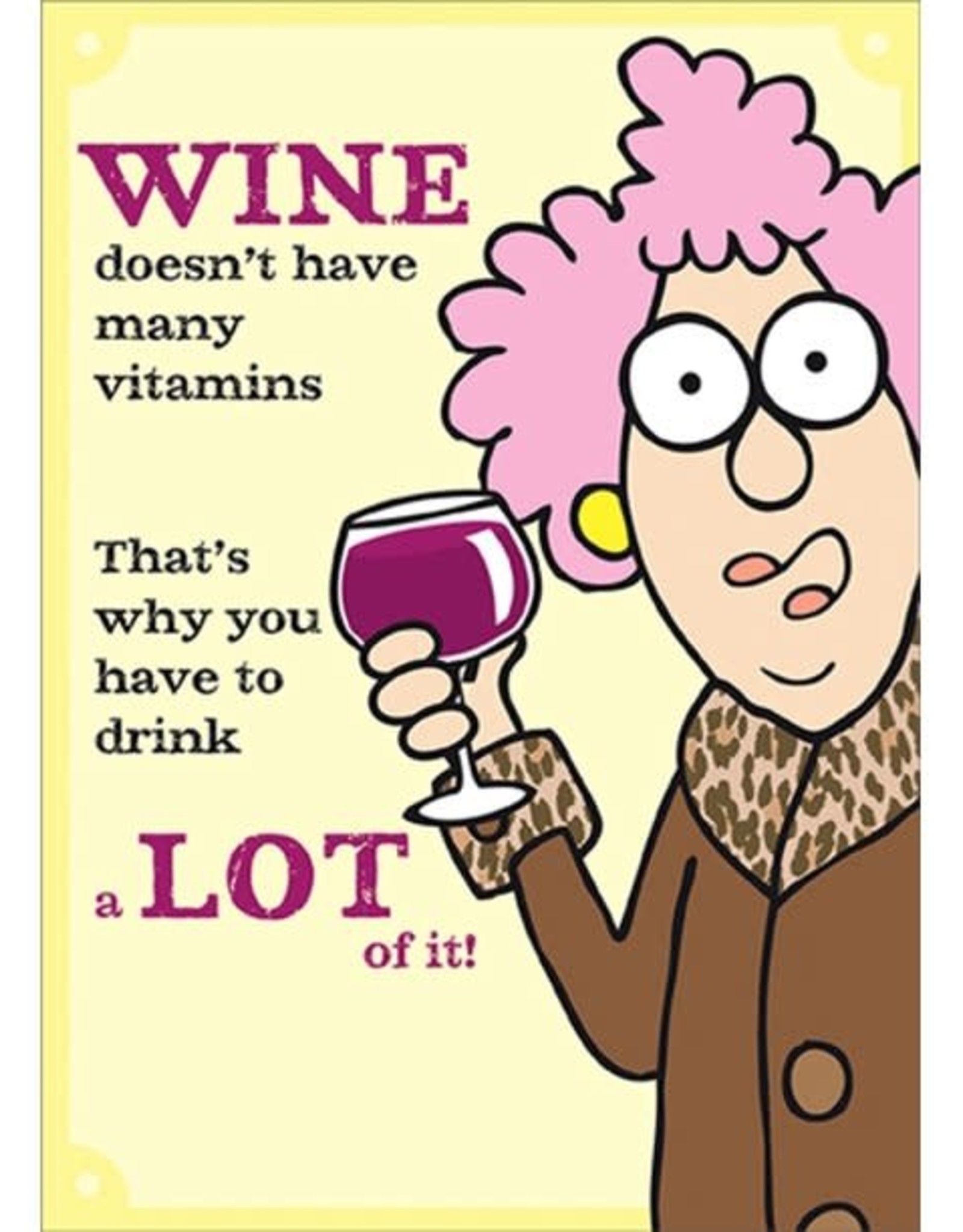 Aunty's Wine Birthday Card