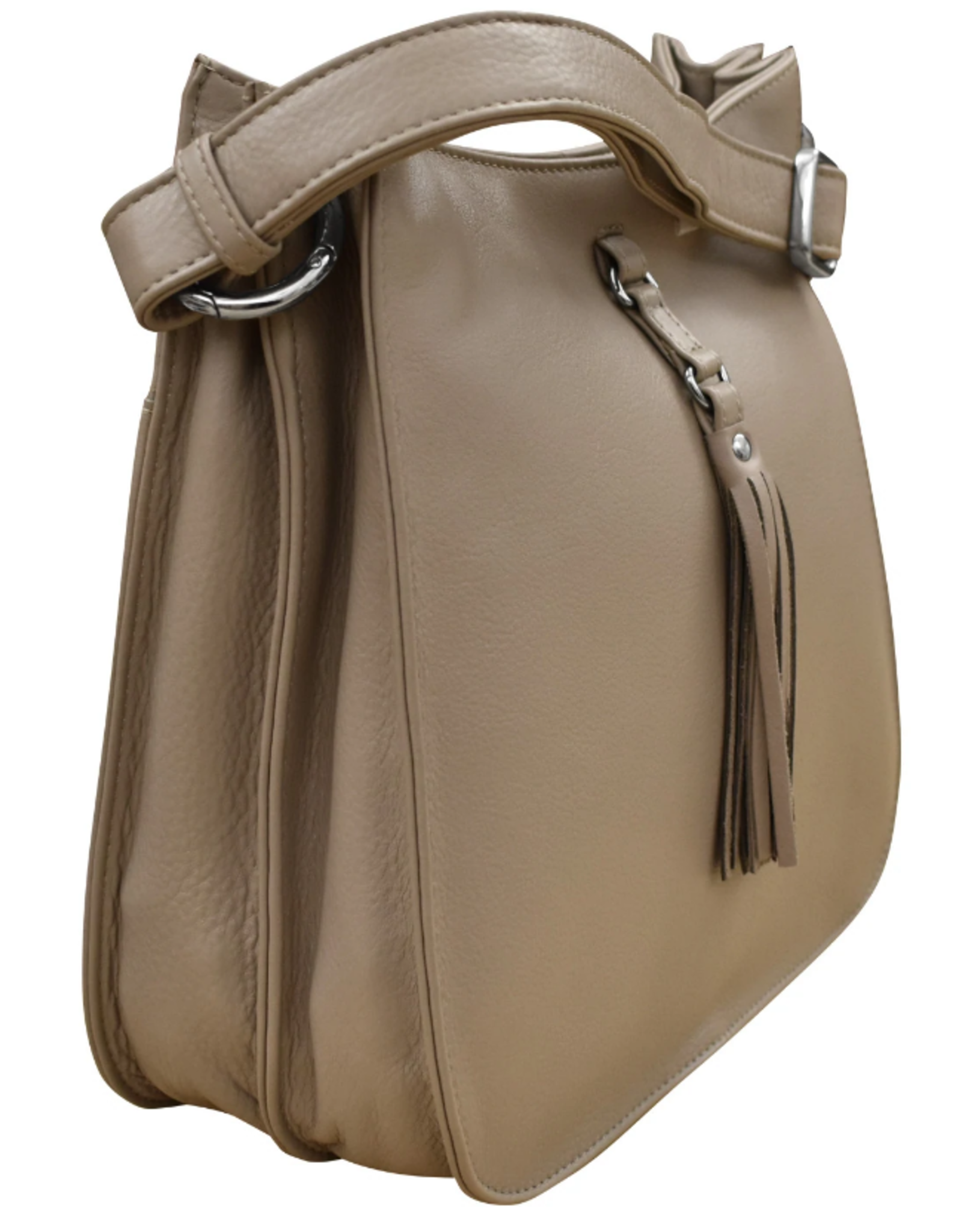 Taupe Feed Bag with Tassel
