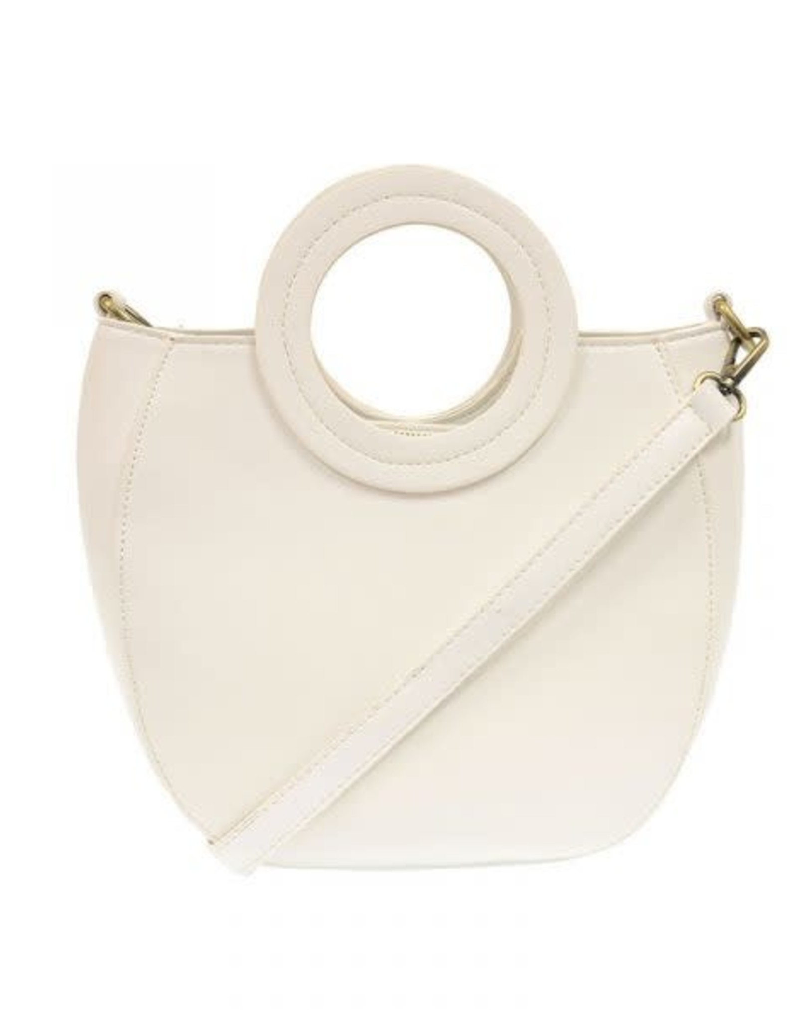 - White Circle Handle Handbag