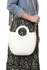 - White Circle Handle Handbag