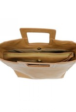 - Camel Square Handle Tote