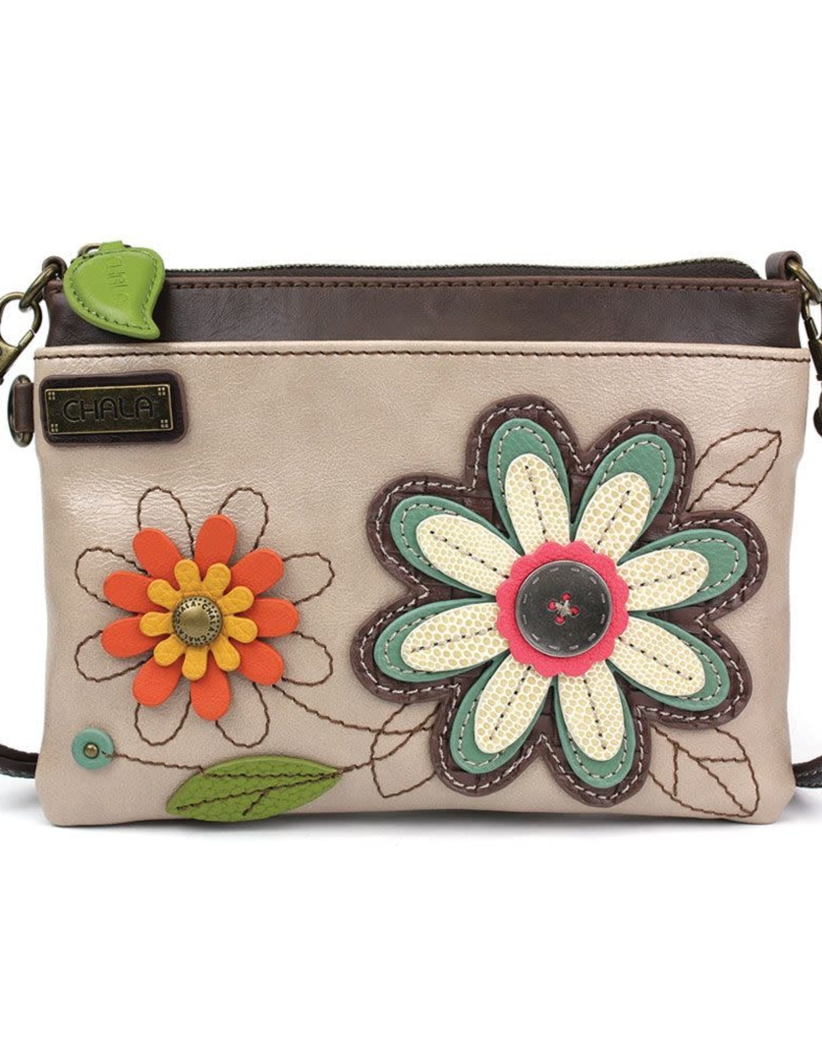 Chala Handbags Ivory Daisy Mini Convertible Crossbody Bag