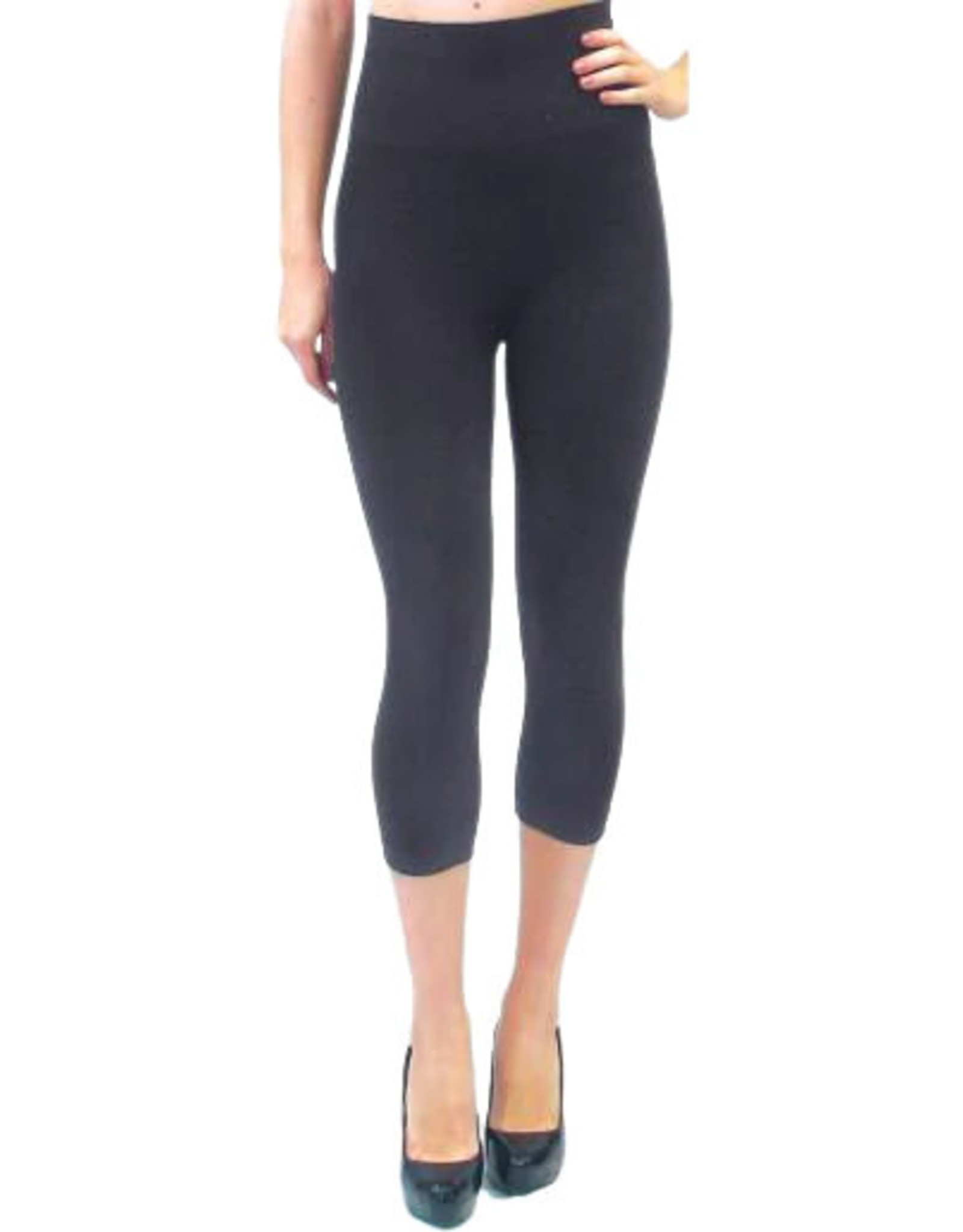 Navy High Waisted Cropped Legging ONE SIZE