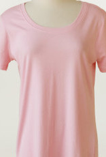 - Pink Roundneck Short Sleeve Top