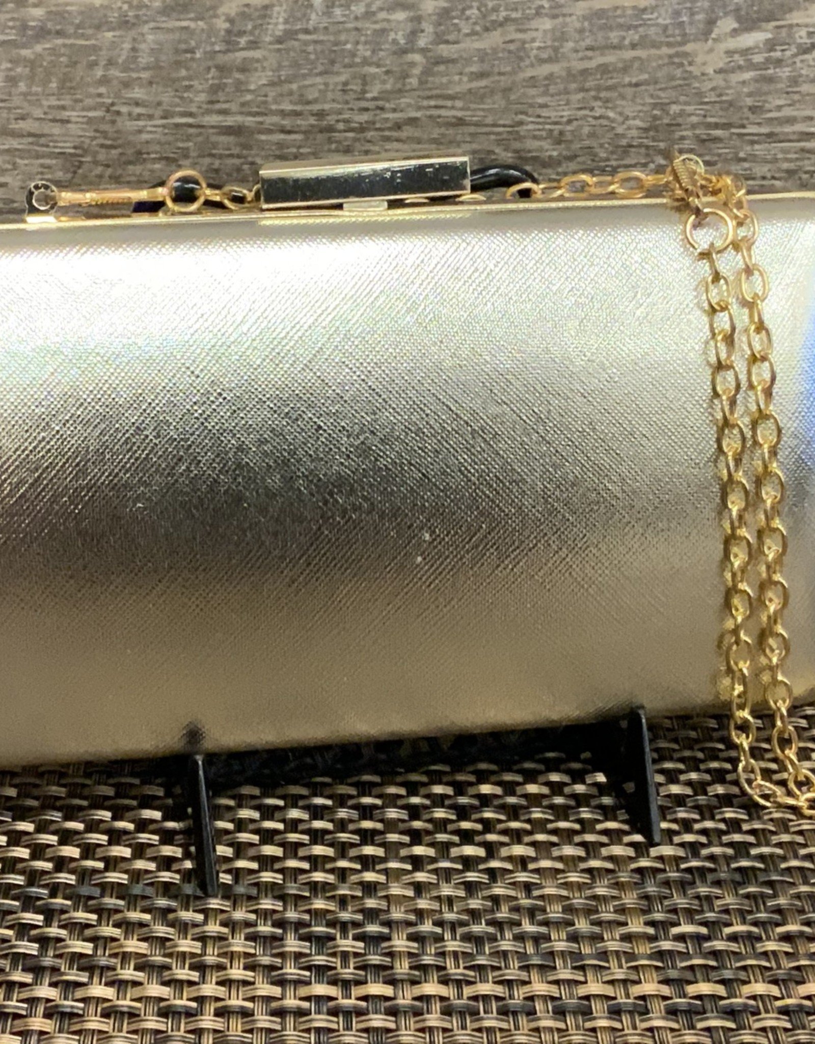 Gold Metallic Clutch Bag