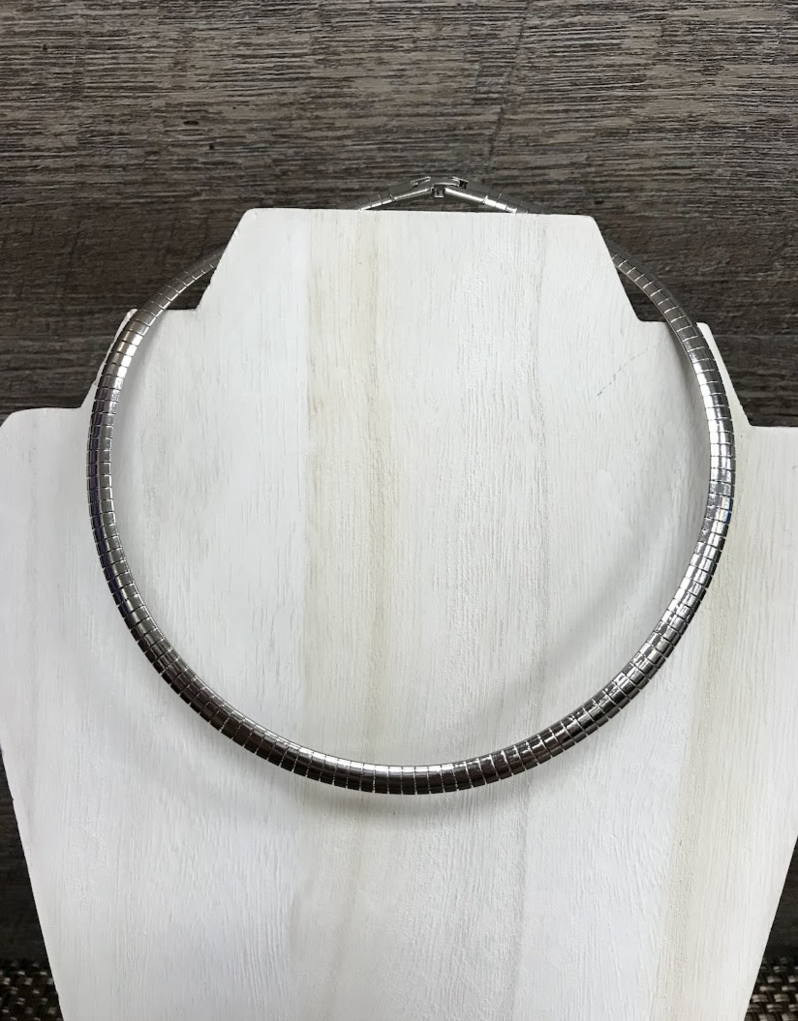 - Silver Omega Short Necklace