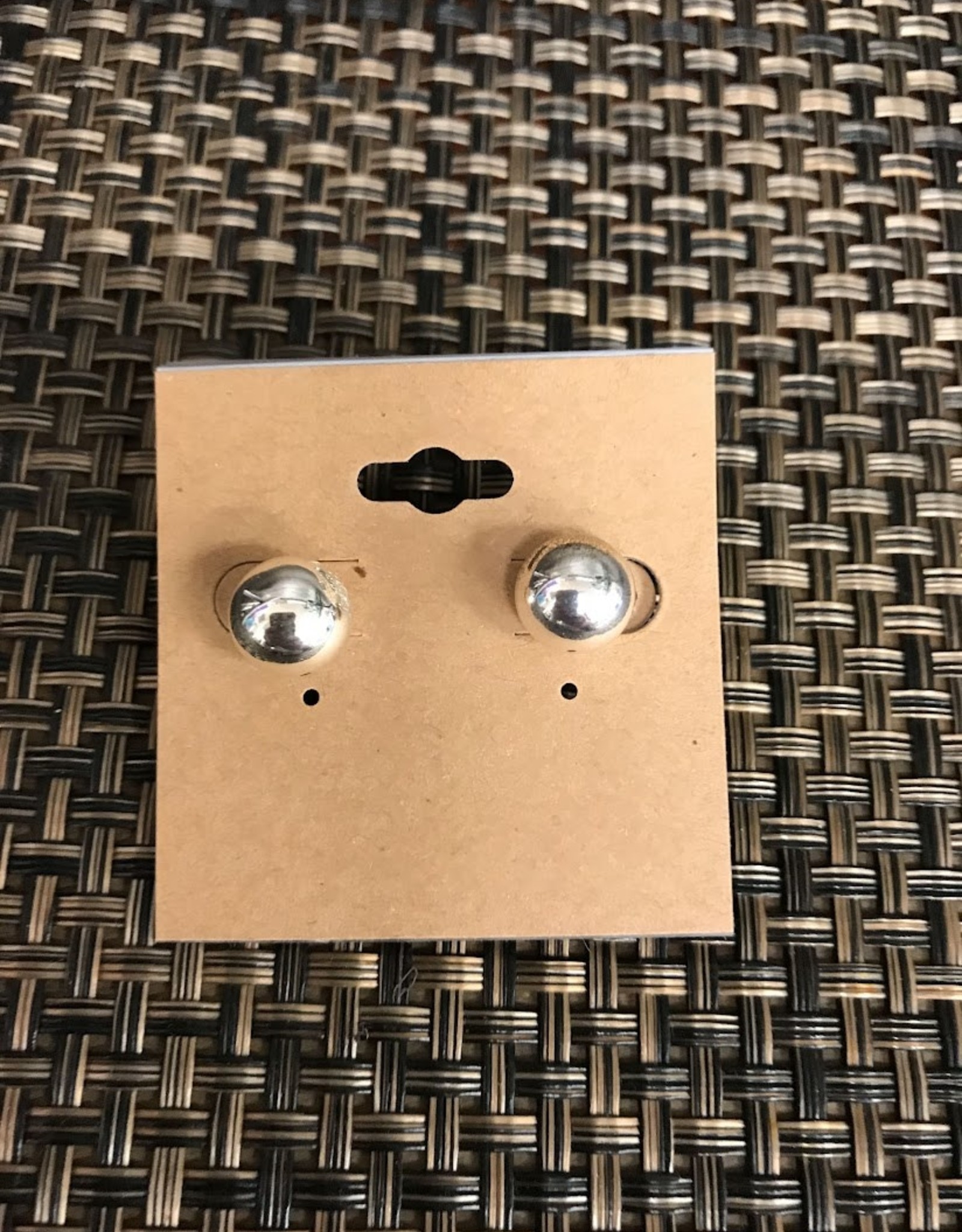 - Silver Ball Post Earring