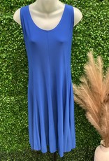 - Royal Blue Sleeveless A-Line Dress