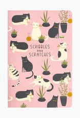 Pink Cats Scribbles Scratches Stationary