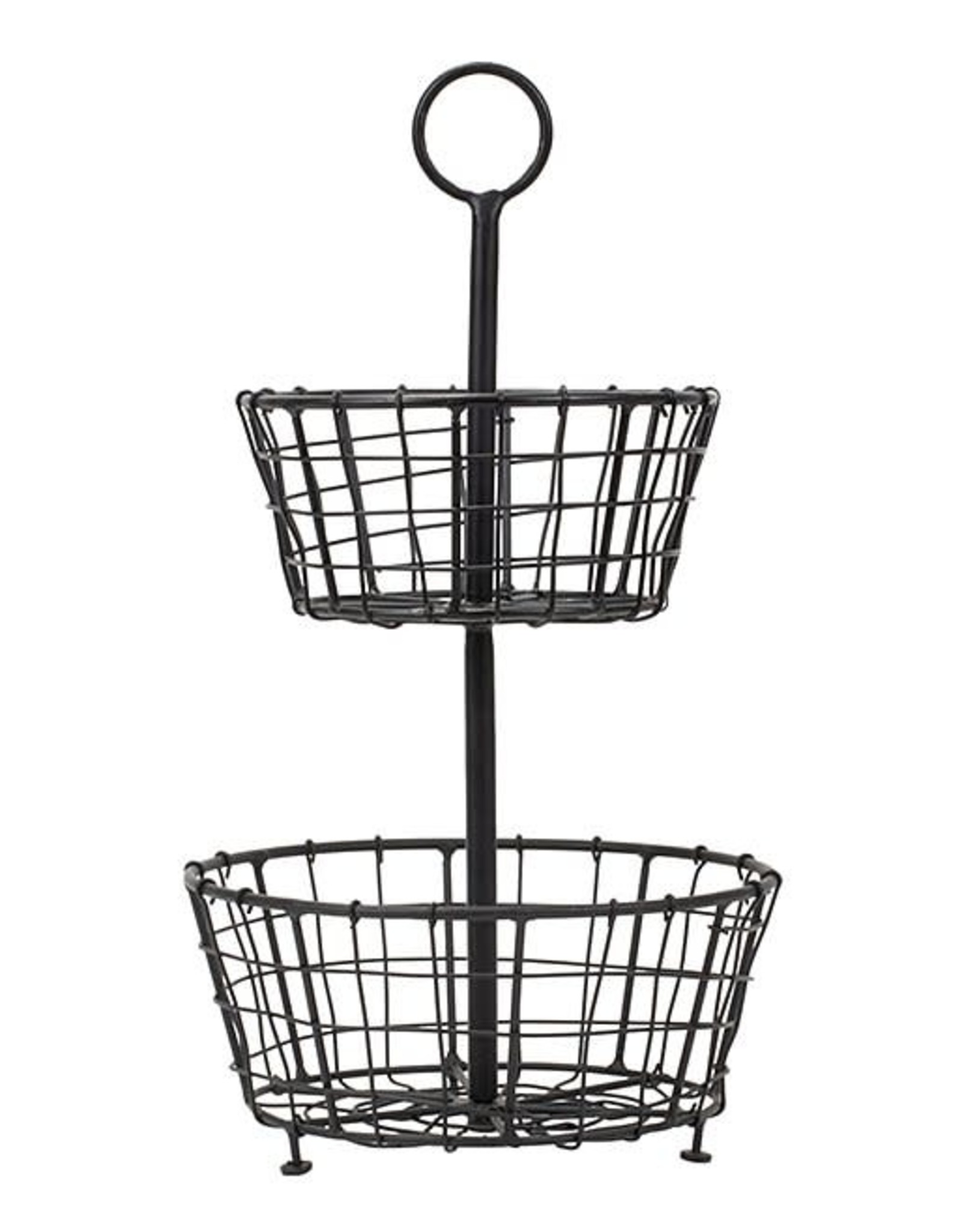 Tiered Metal Basket Decor