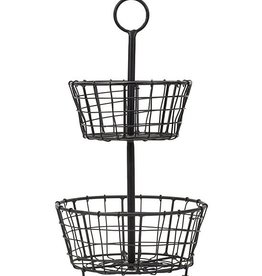 Tiered Metal Basket Decor