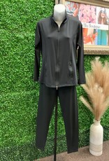 Lulu B Solid Black Full-Zip Long Sleeve Jacket