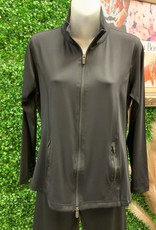Lulu B Solid Black Full-Zip Long Sleeve Jacket