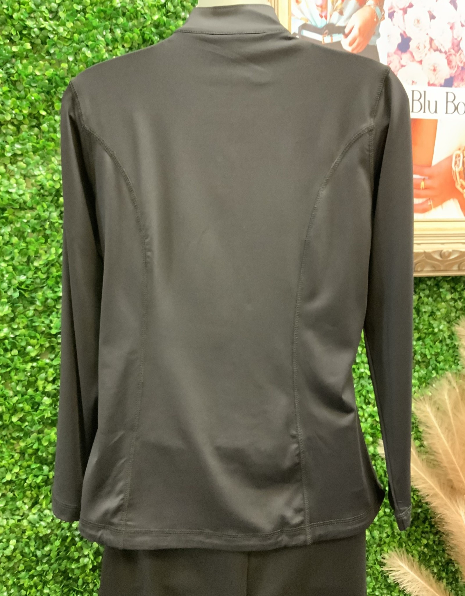 Lulu B Solid Black Full-Zip Long Sleeve Jacket