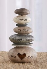 - Happy Place Balance Rock Figure w/Saying