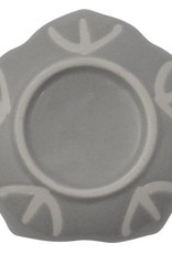 Gray Trinket Tray w/Cream Design