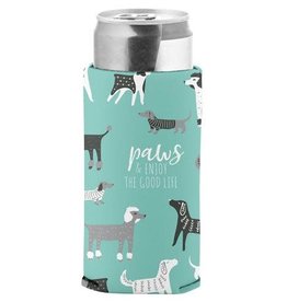 Paws & Enjoy the Good Life Slim Can Cooler