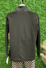 Lulu B Black 1/4 Zip w/Kangaroo Pocket Pullover Sweatshirt
