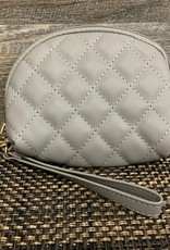 Gray Quilted Pouch