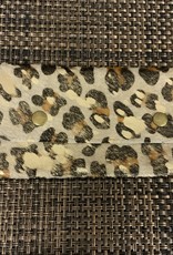 Metallic Cheetah Print Faux Cowhide Wallet w/ Keychain