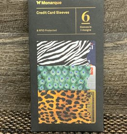 Animal Print RFID Protected Card Sleeves for Wallets