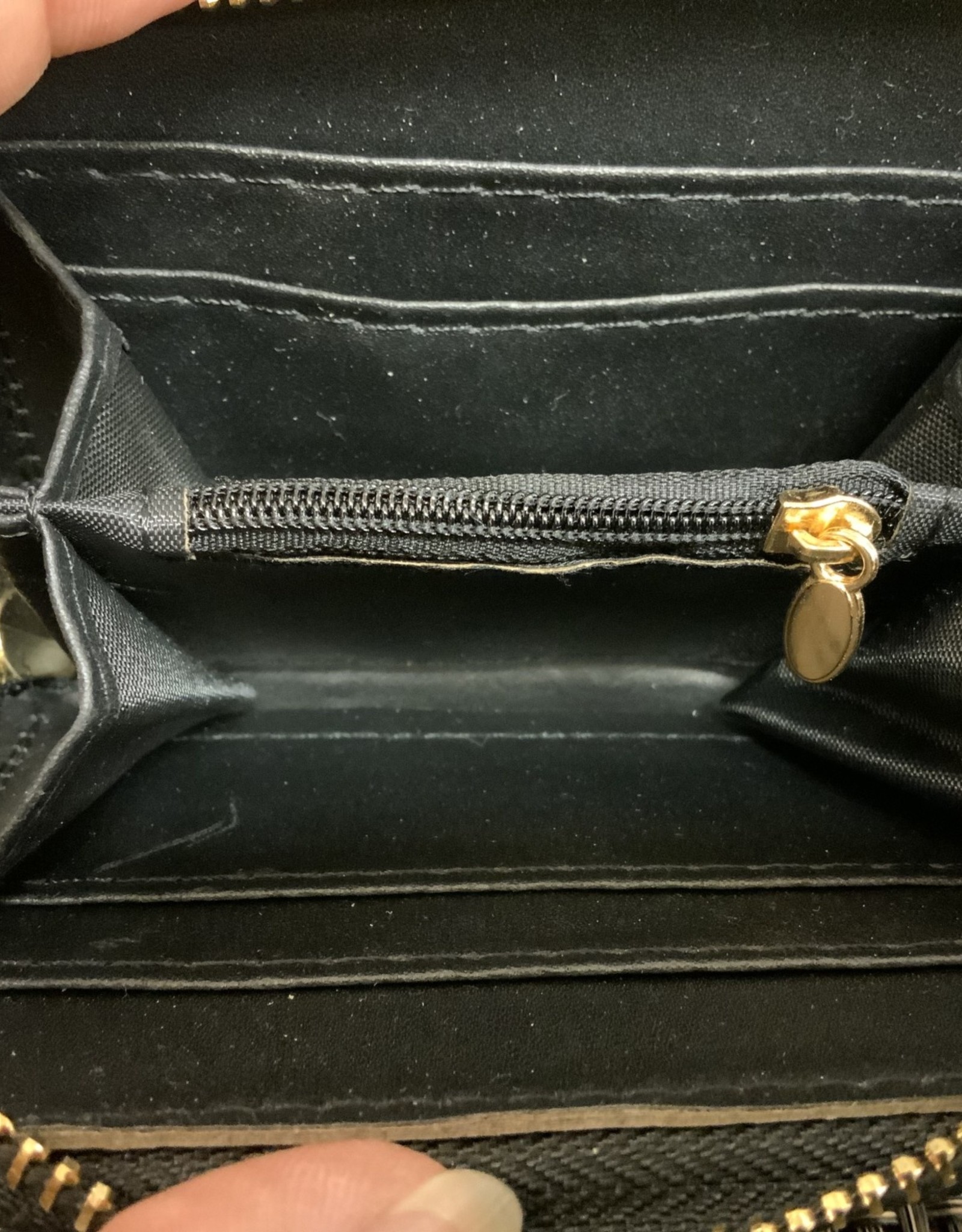 Black Zip Around Wallet Wristlet