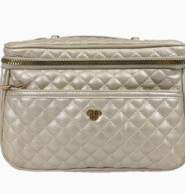 - Pearl Quilted Classic Train Case