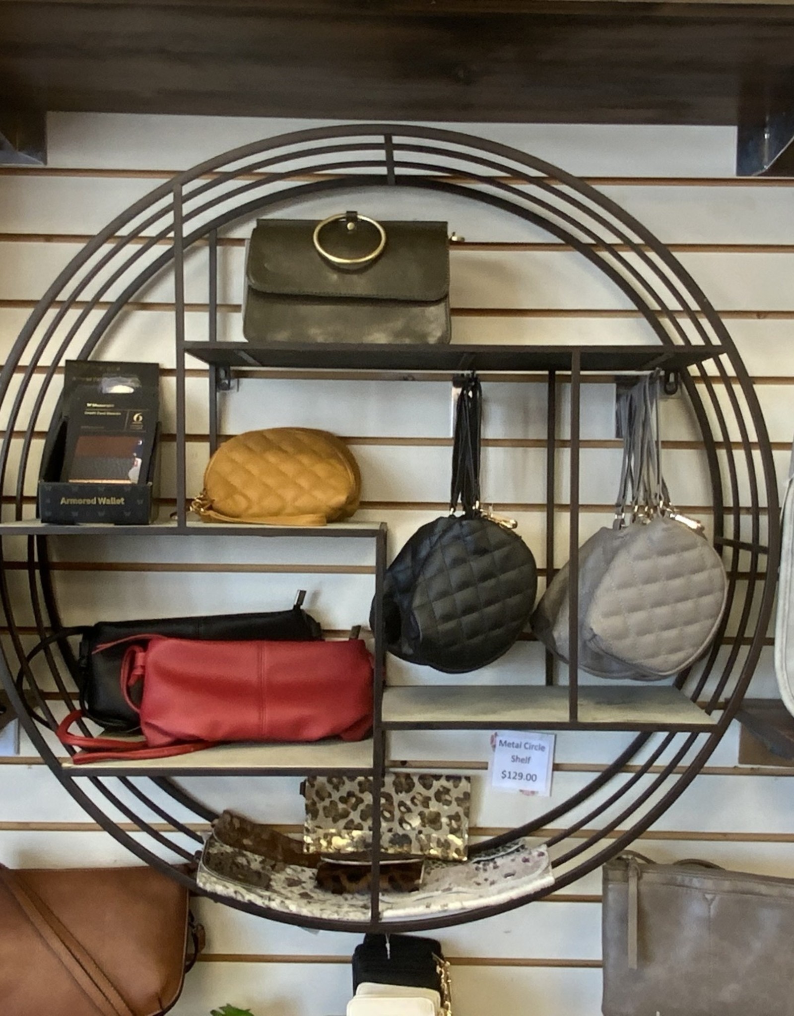 Brown Metal Round Shelf