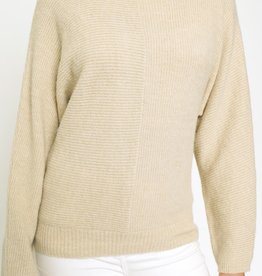 - Oatmeal Mixed Weaving Dolman Sleeve Sweater