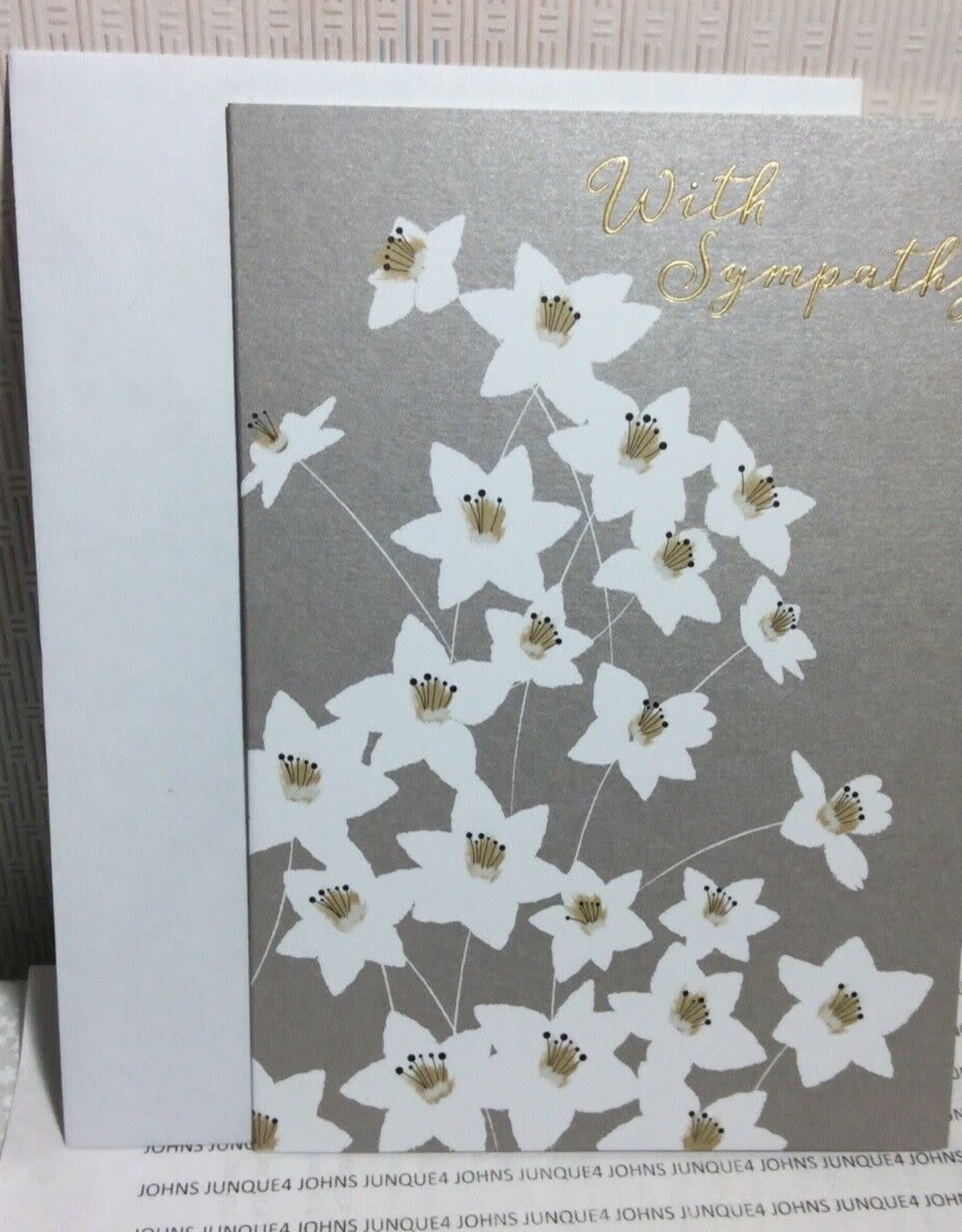 - White Star Flowers Sympathy Card