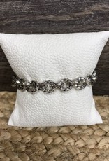 - Silver Textured Chain Bracelet