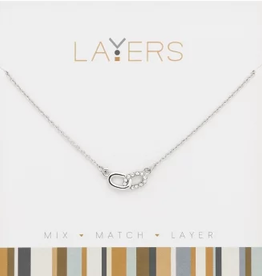 - Silver Links Layers Necklace