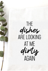 - Dishes Looking at Me Dirty Tea Towel