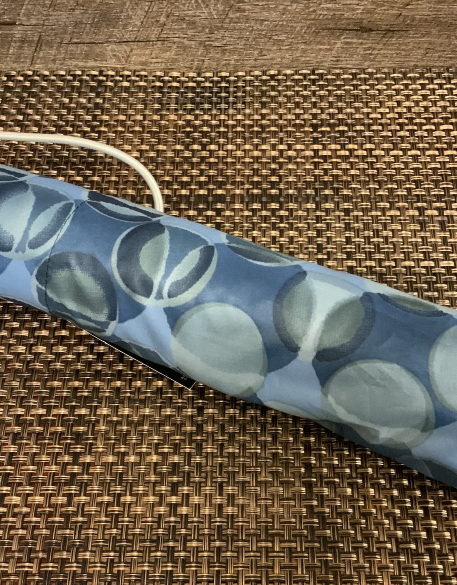Blue/Grey Circle Print Auto Open/Close Umbrella with Bag