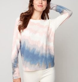 Charlie B Pink Print REVERSIBLE Raglan Sleeve Sweater
