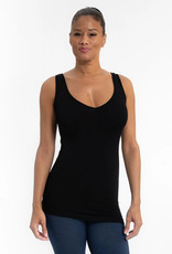 - Black REGULAR FIT Reversible Neckline Tank