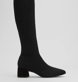 Eileen Fisher Black Recycled Knit Tall Boot w/Heel